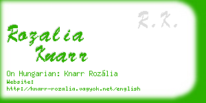 rozalia knarr business card